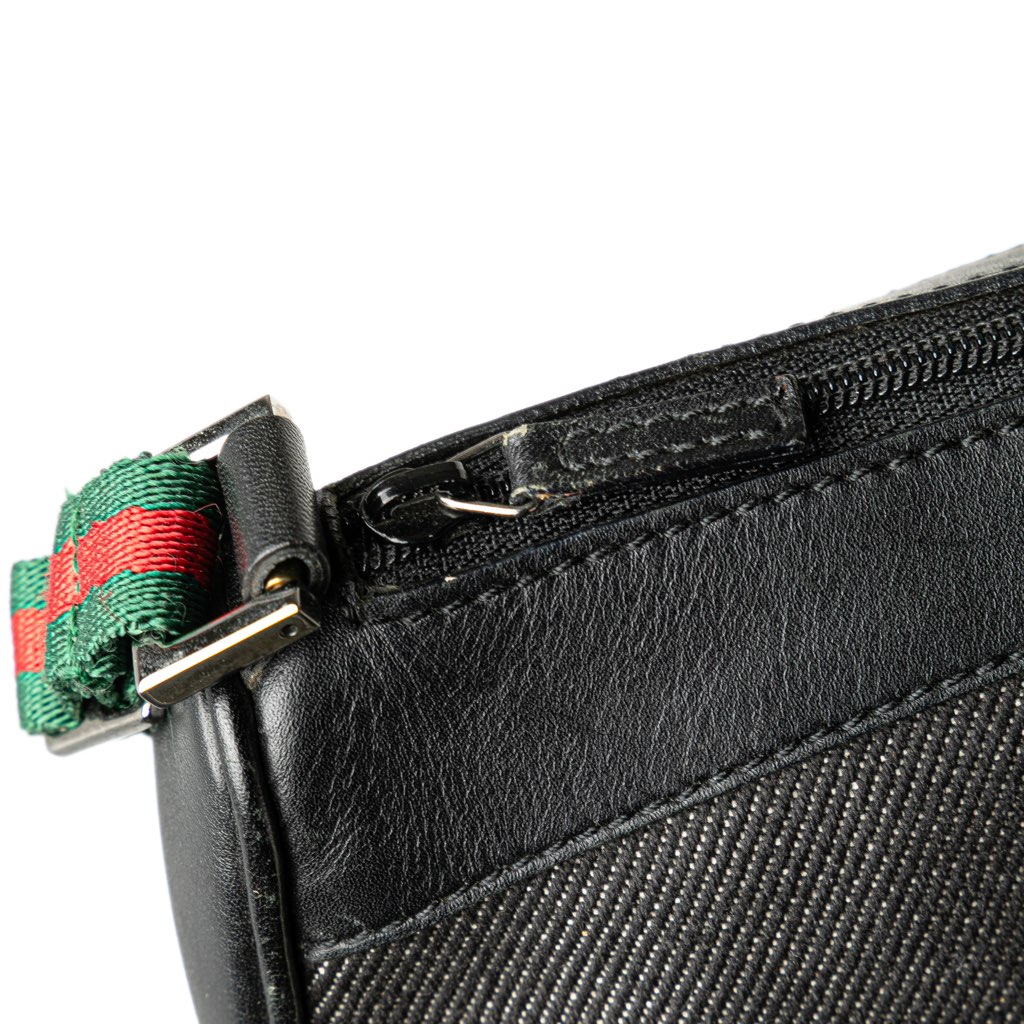 Gucci Denim Web Shoulder Bag - Image 10