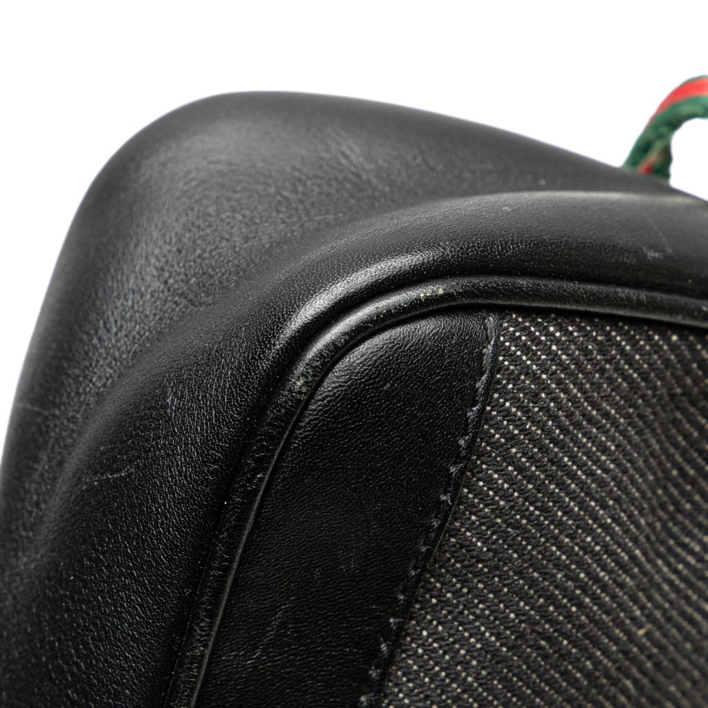 Gucci Denim Web Shoulder Bag - Image 11