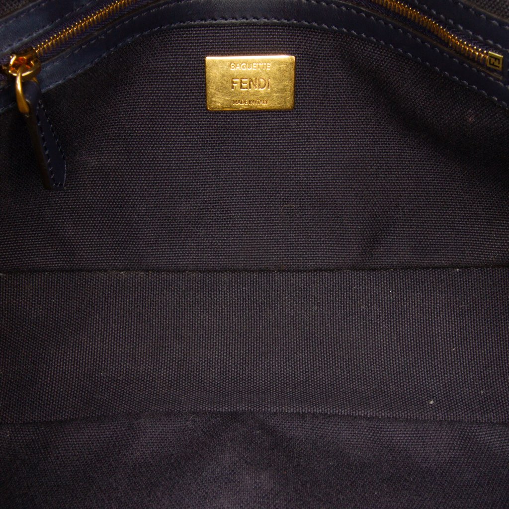 Fendi Zucca Embroidered Canvas Baguette Satchel - 4