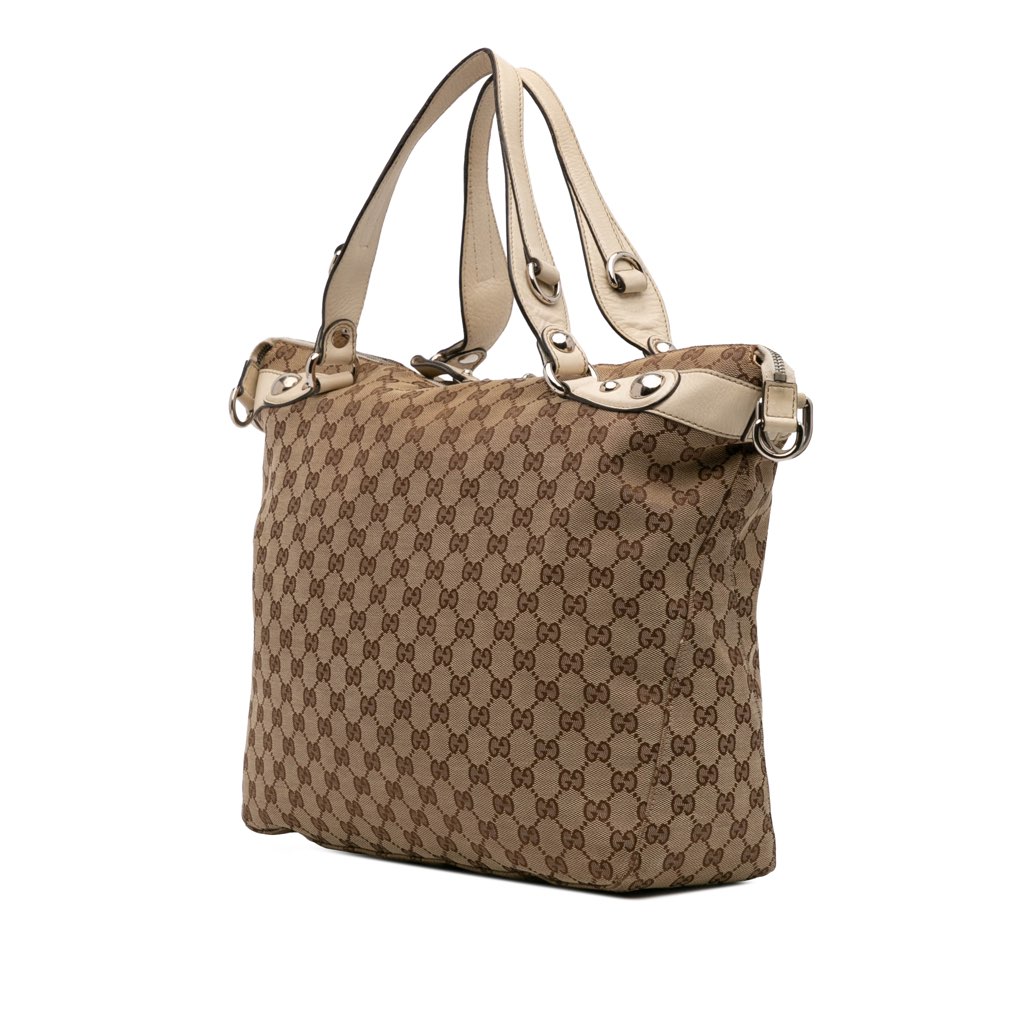 Gucci Large GG Canvas Icon Bit Satchel - Back view