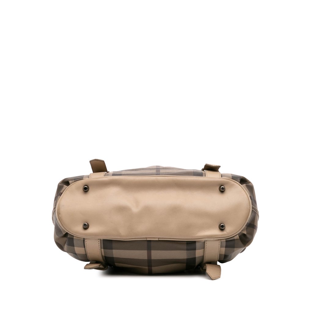 Burberry Smoke Check Coated Canvas Northfield Satchel - Image 6