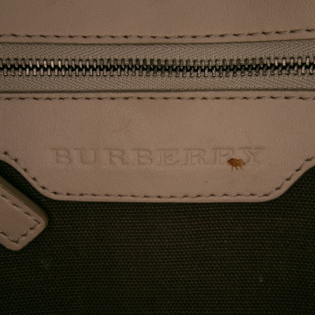 Burberry Smoke Check Coated Canvas Northfield Satchel - Side view
