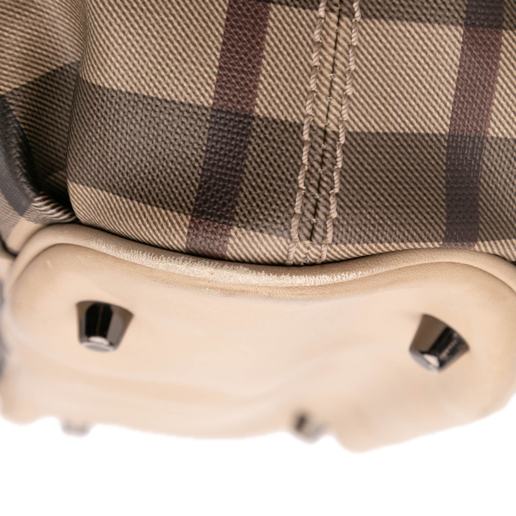 Burberry Smoke Check Coated Canvas Northfield Satchel - Image 10