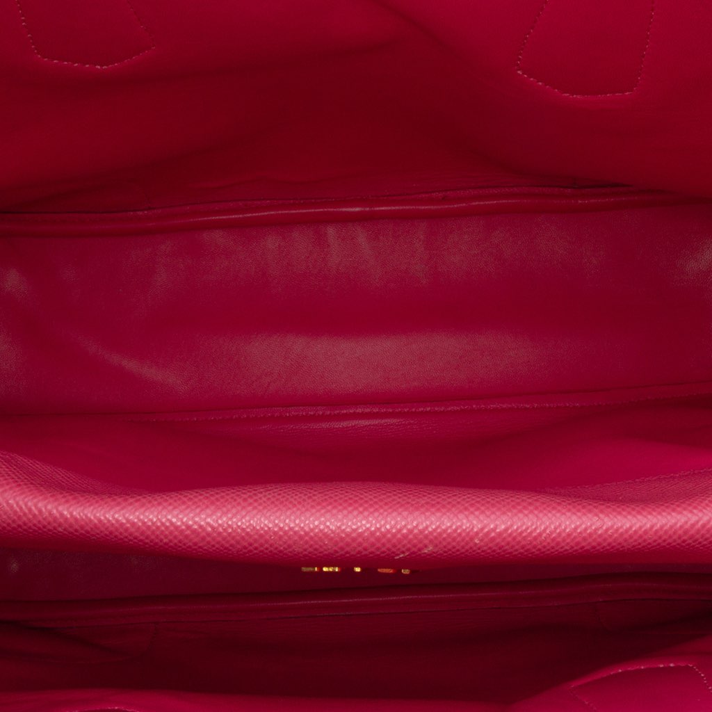 Prada Large Saffiano Trimmed Canapa Double Satchel - 4