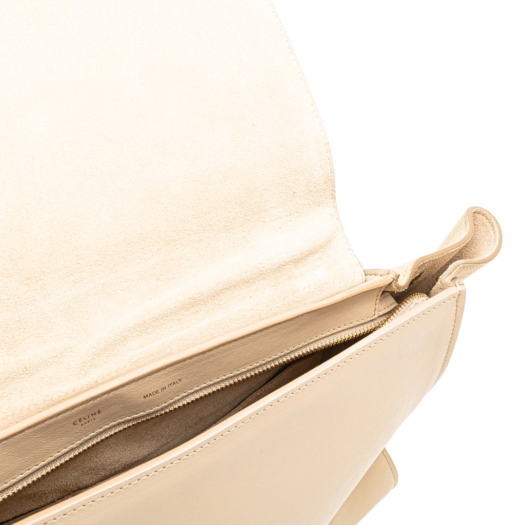 Celine Medium Bicolor Calfskin and Suede Trapeze Satchel - Image 12