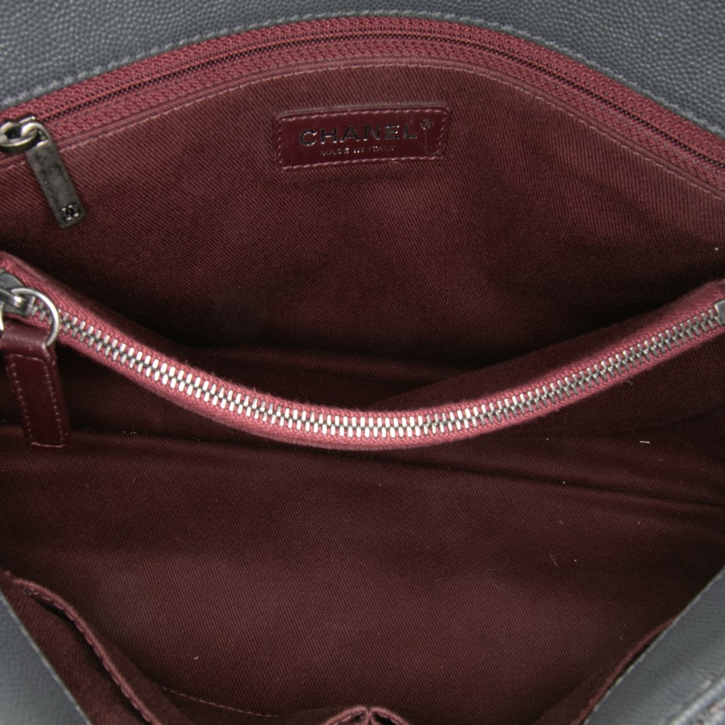 Chanel Large Quilted Caviar Coco Top Handle Bag - 4