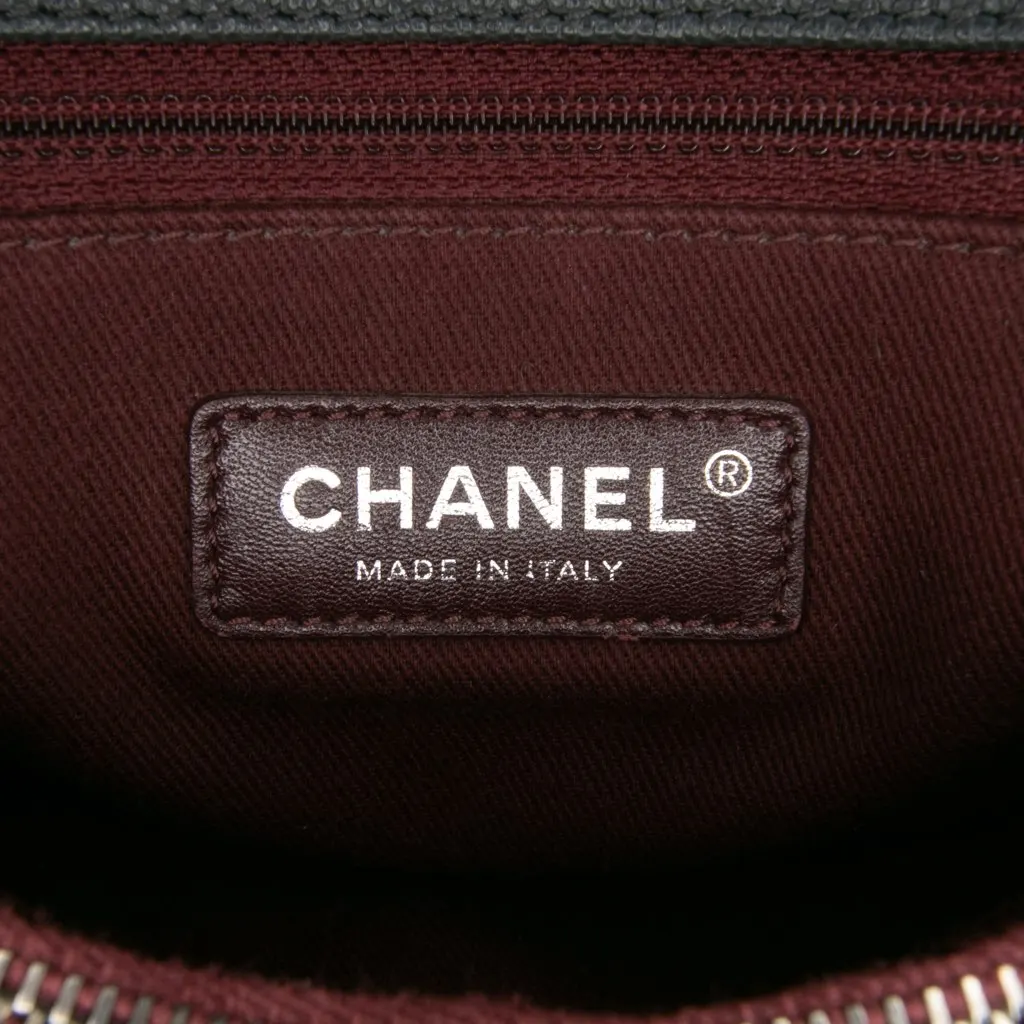 Chanel Large Quilted Caviar Coco Top Handle Bag Grey Leather Good - Box View