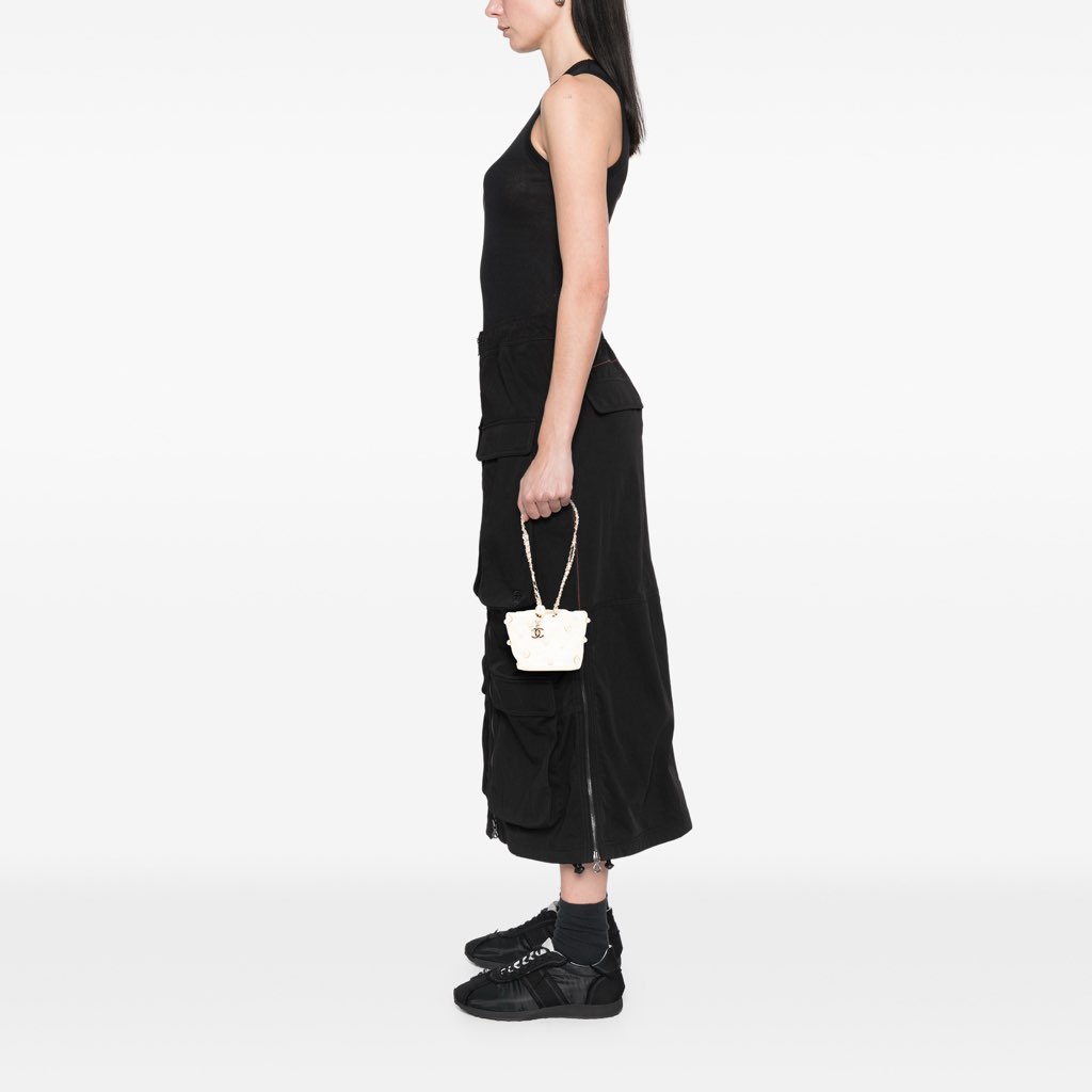 Chanel Mini Quilted Lambskin About Pearls Drawstring Bucket Bag - Image 11