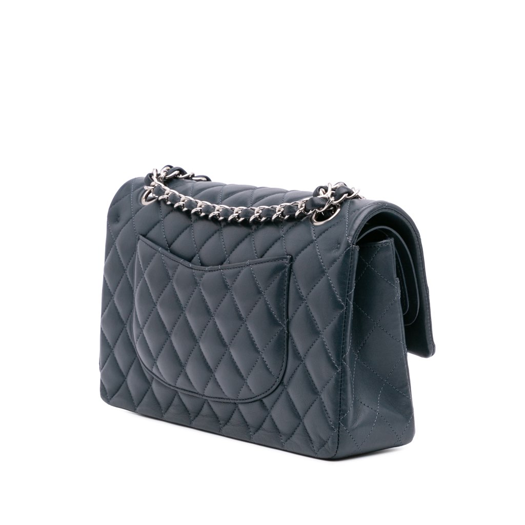 Chanel Medium Classic Lambskin Double Flap - Back view