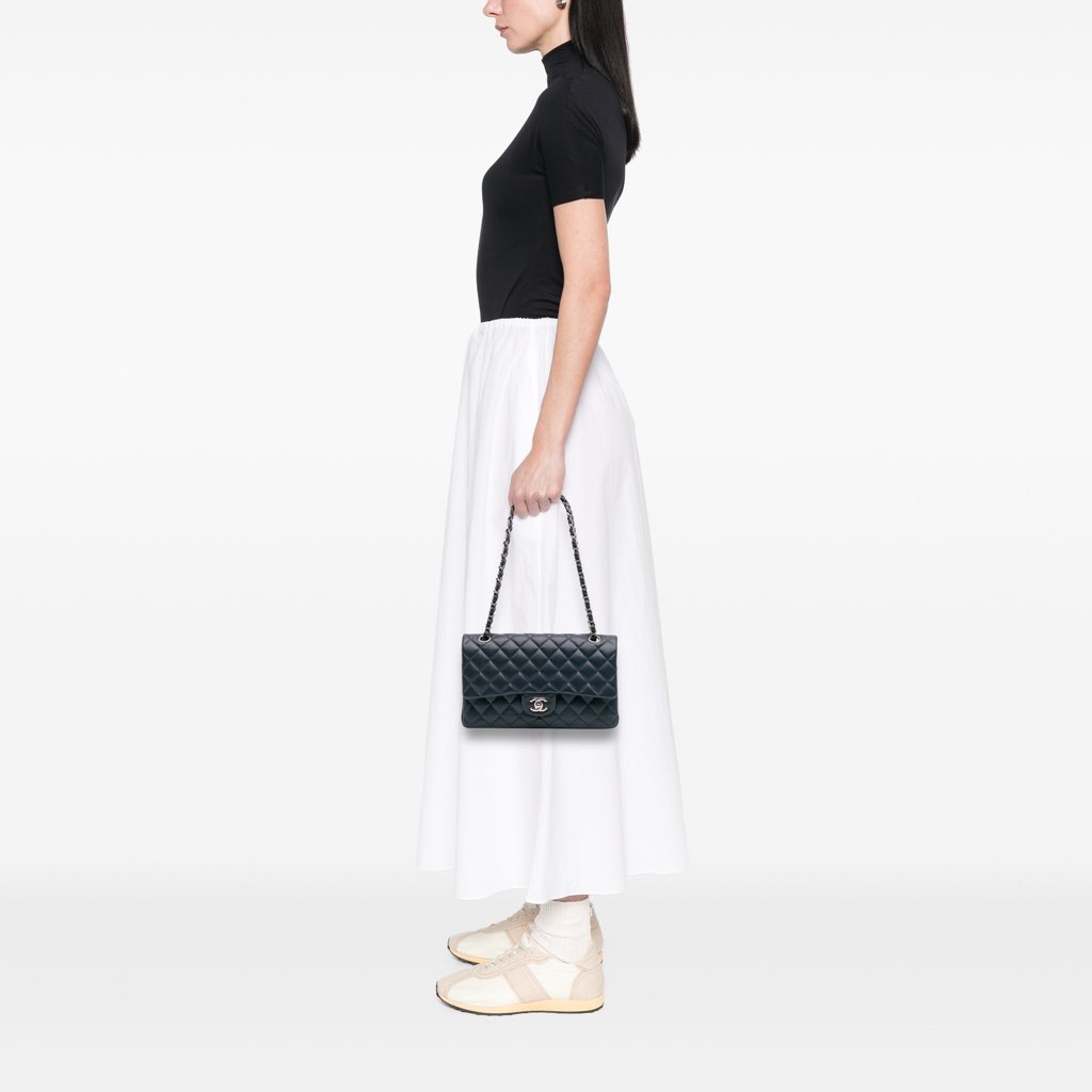 Chanel Medium Classic Lambskin Double Flap - Image 15