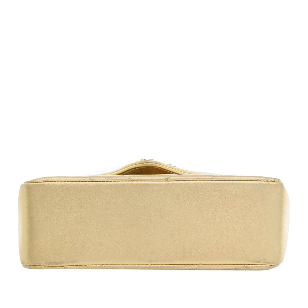 Chanel Small Chevron Metallic Lambskin V Stitch Bijoux Flap - 4