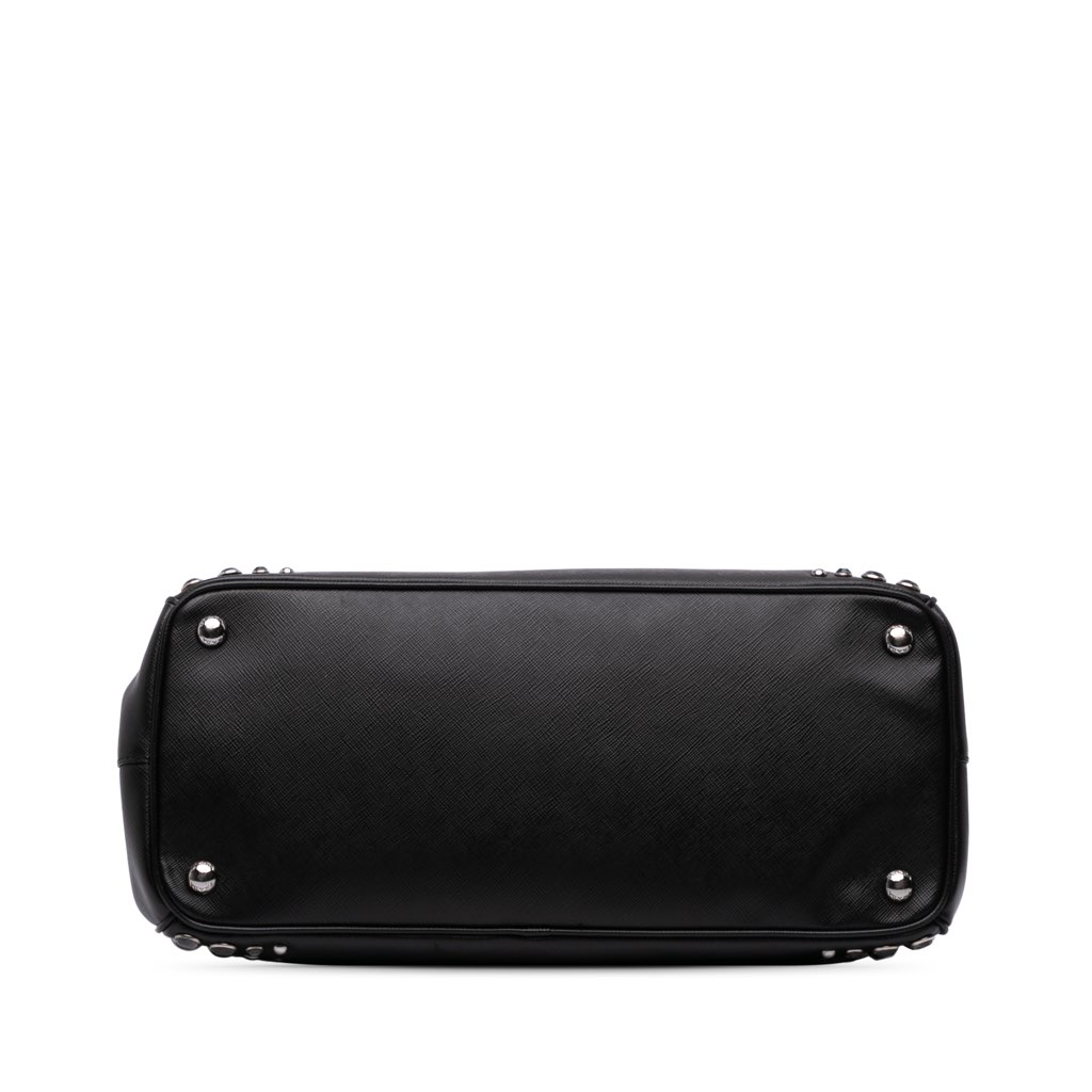 Prada Medium Saffiano Lux Studded Crystal Galleria Double Zip Satchel - 3