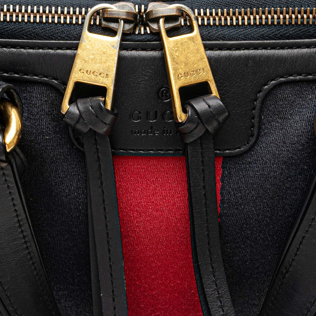 Gucci Medium Leather Web Rania Convertible Tote - Image 10