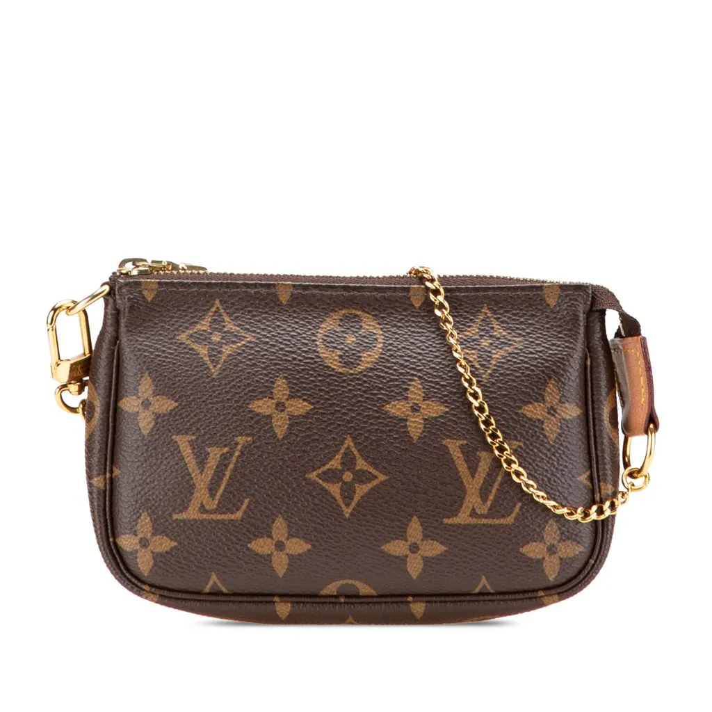 Louis Vuitton Monogram Mini Pochette Accessoires Brown Canvas Very good - Front View
