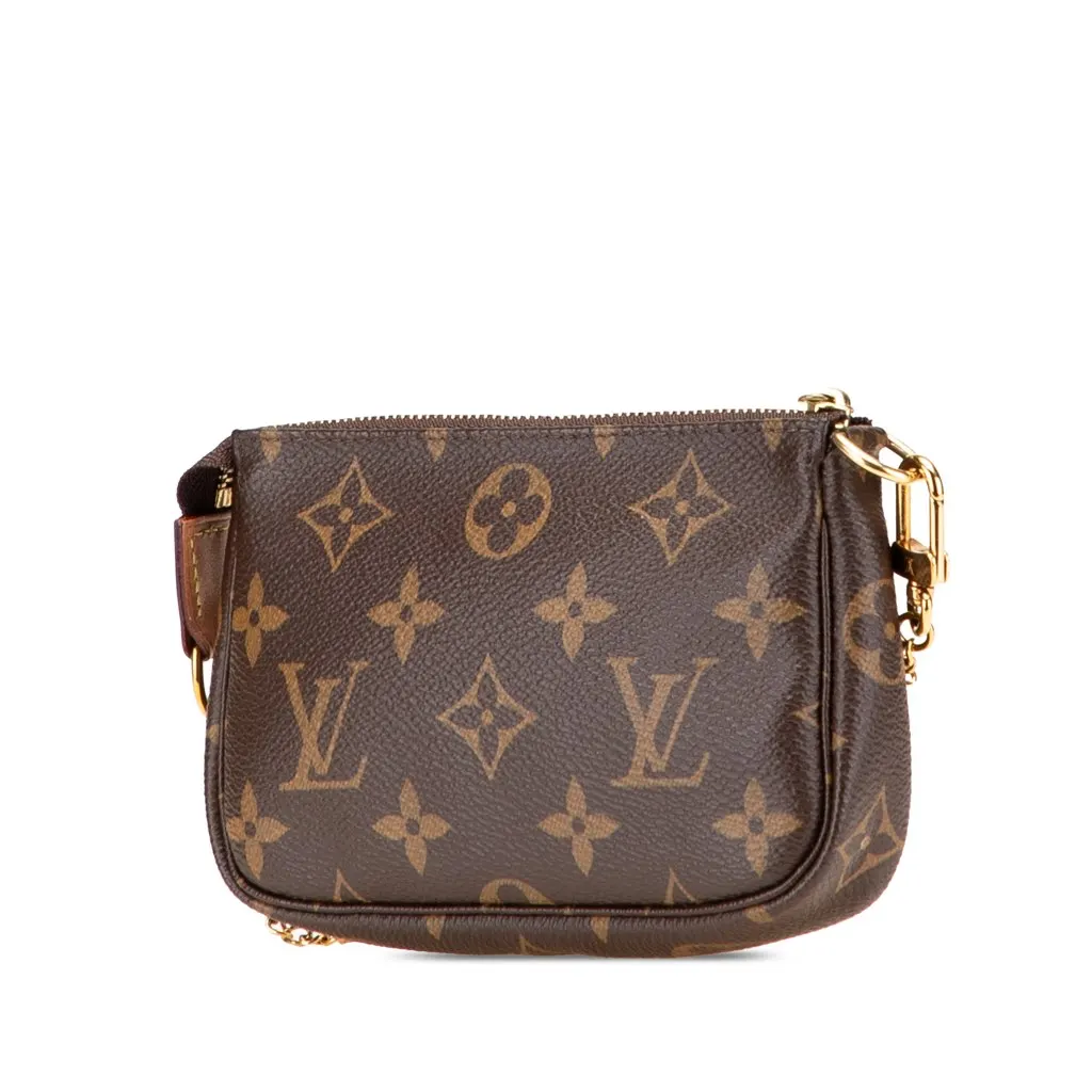 Louis Vuitton Monogram Mini Pochette Accessoires Brown Canvas Very good - Back View