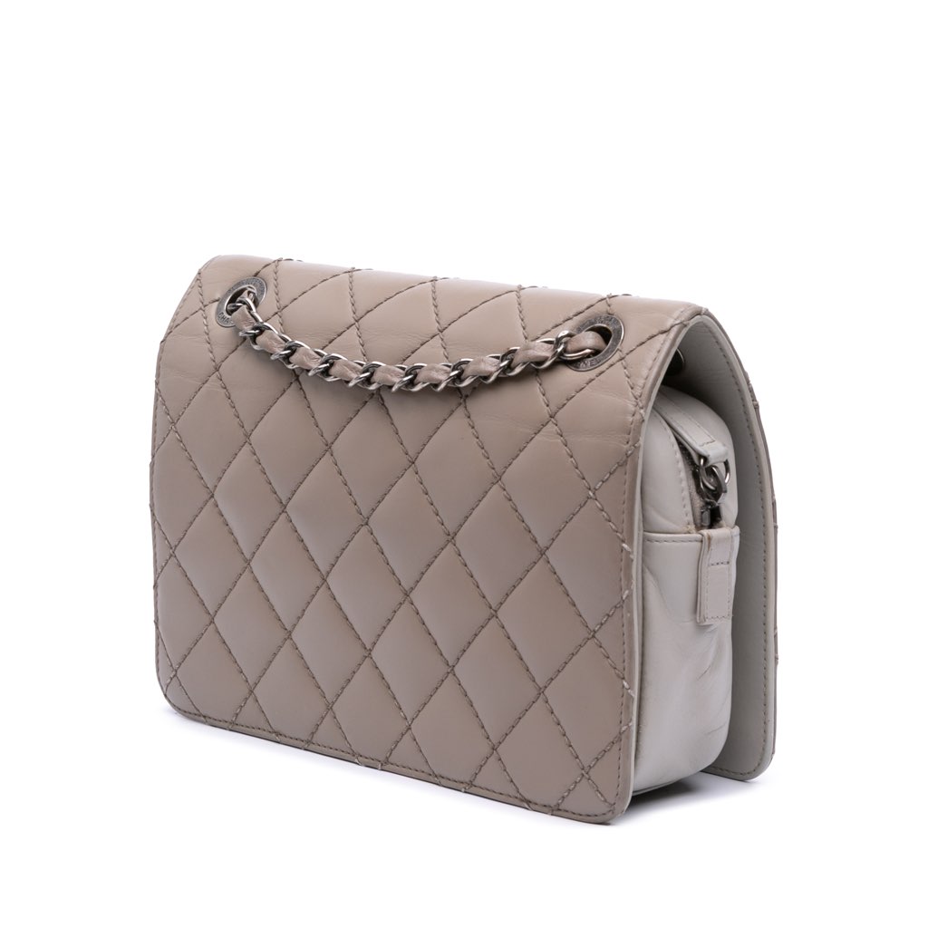 Chanel Quilted Calfskin Day Trip Flap - Back view