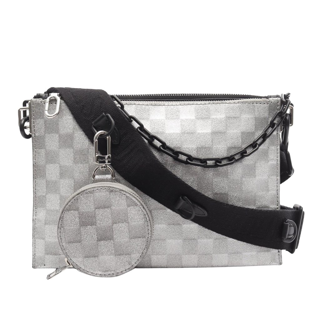 Louis Vuitton Damier Glitter Taurillon In The Loop Trio Pouch