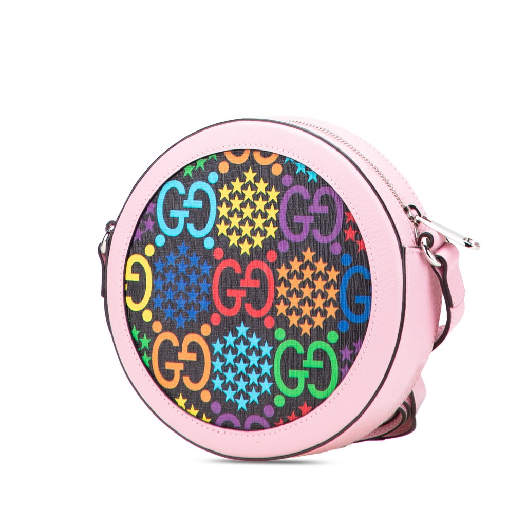 Gucci GG Supreme Psychedelic Round Crossbody - Back view