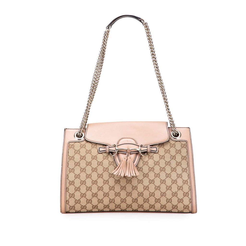 Gucci Large GG Canvas Emily Shoulder Bag