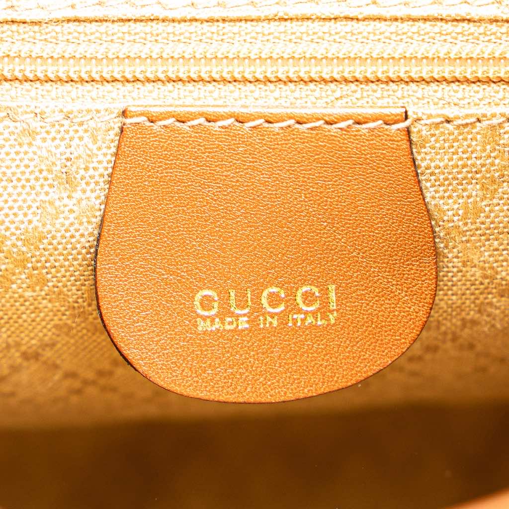 Gucci Leather Bamboo Drawstring Backpack - 5