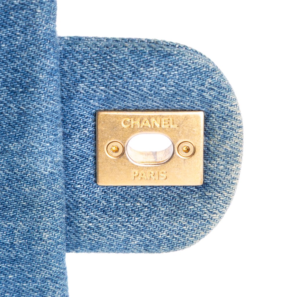 Chanel Mini Rectangular Quilted Denim Mood Flap - Detail 2