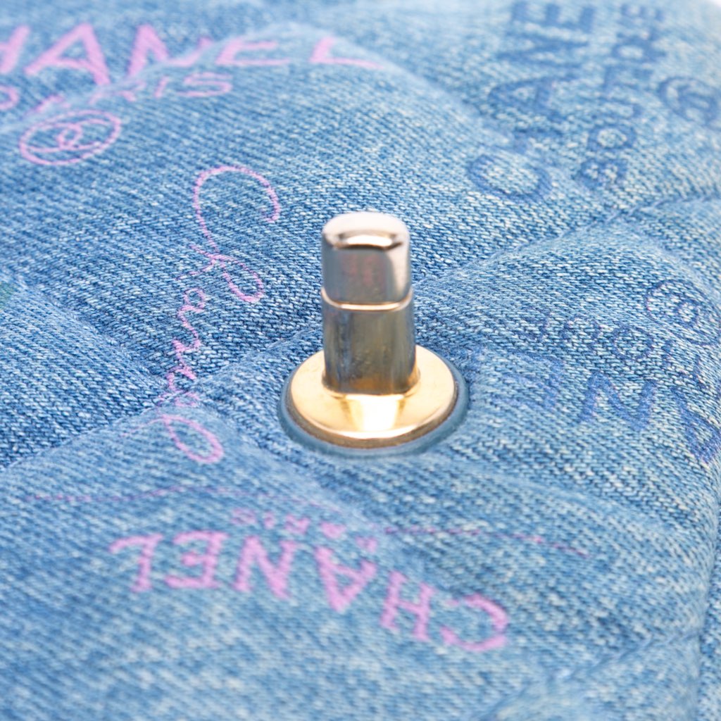 Chanel Mini Rectangular Quilted Denim Mood Flap - Image 10