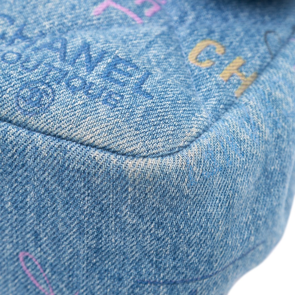 Chanel Mini Rectangular Quilted Denim Mood Flap - Image 11