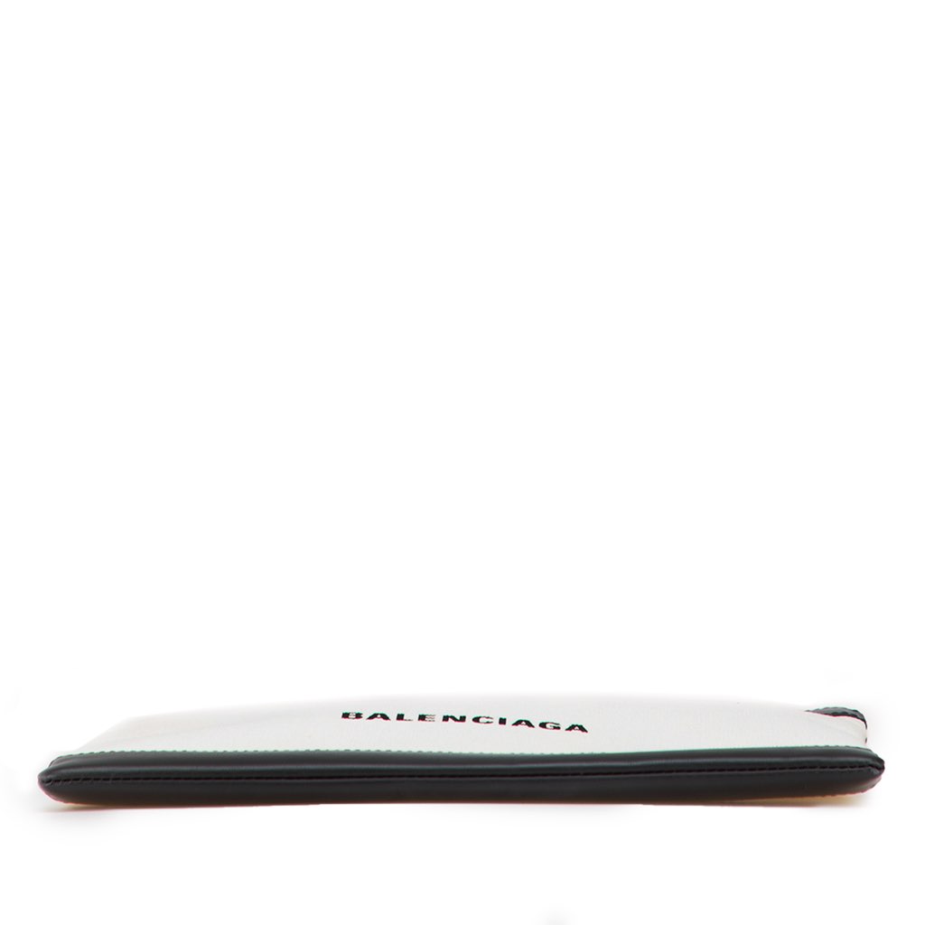 Balenciaga M Canvas Navy Clip Clutch - Image 6