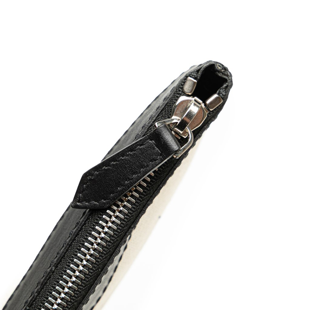 Balenciaga M Canvas Navy Clip Clutch - Image 10