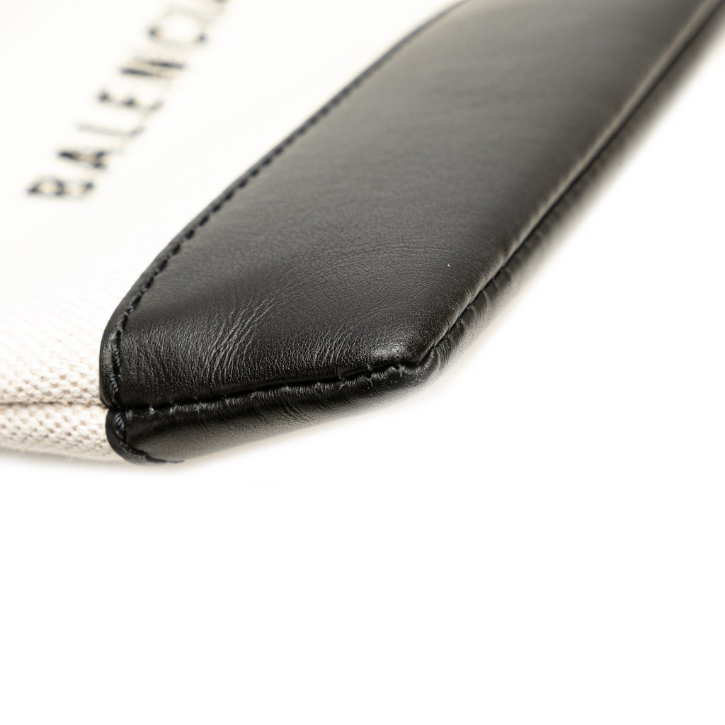 Balenciaga M Canvas Navy Clip Clutch - Image 12