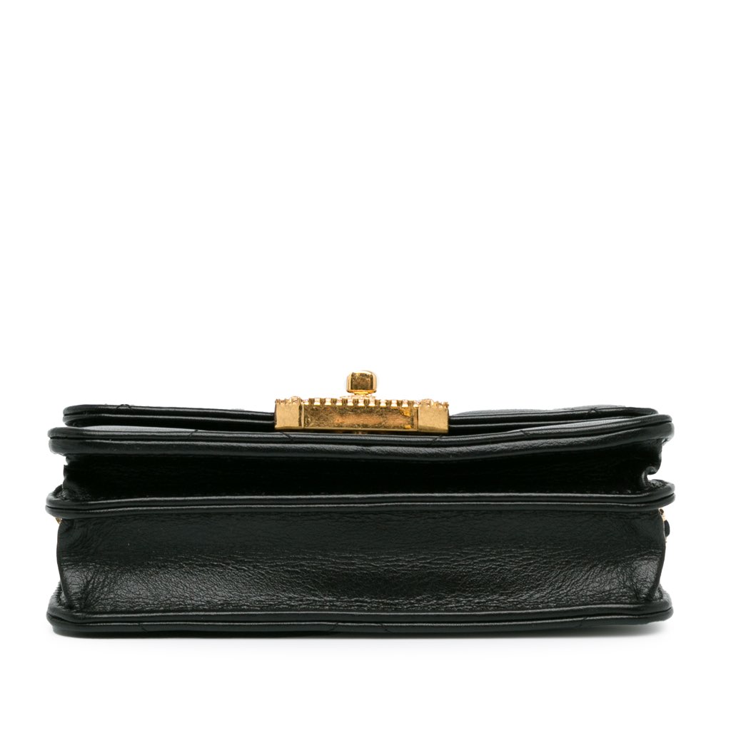Chanel Quilted Calfskin Strass Clutch With Chain Flap - 4