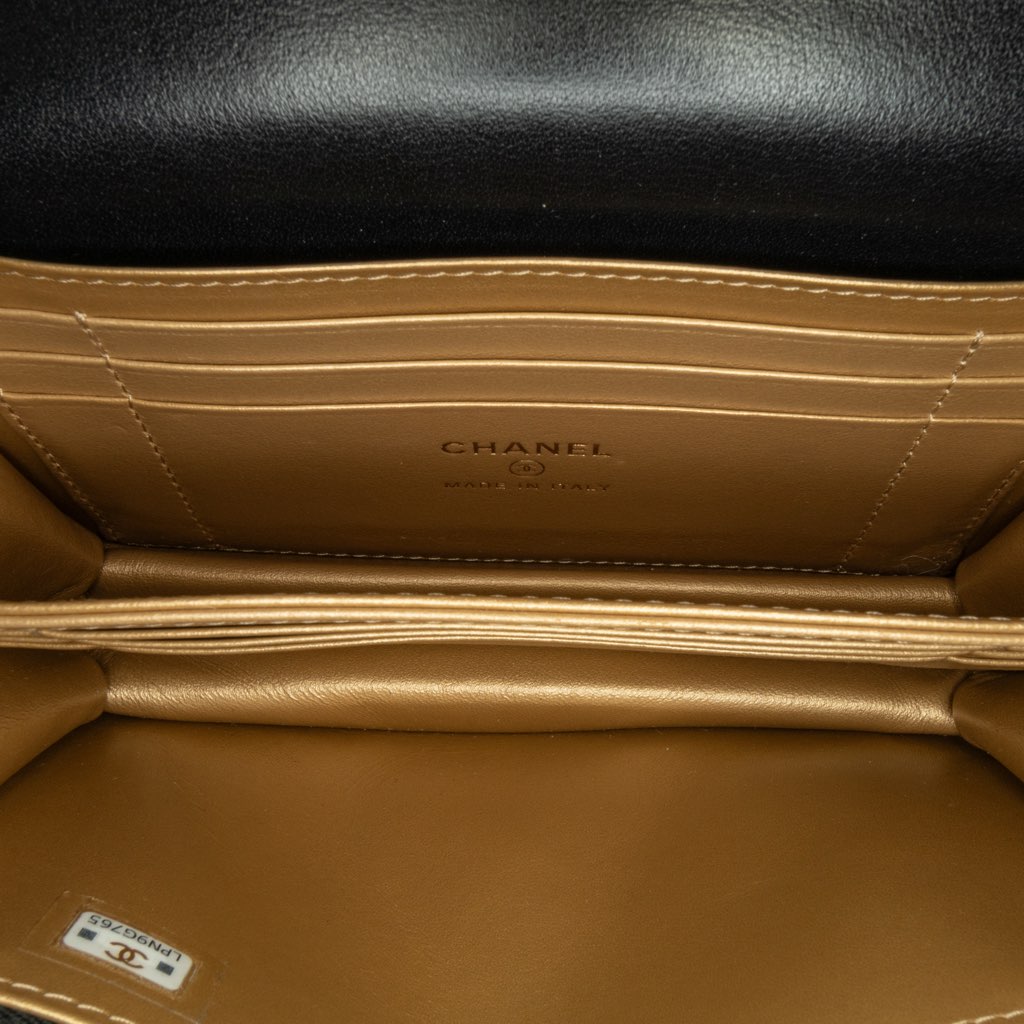 Chanel Quilted Calfskin Strass Clutch With Chain Flap - 5