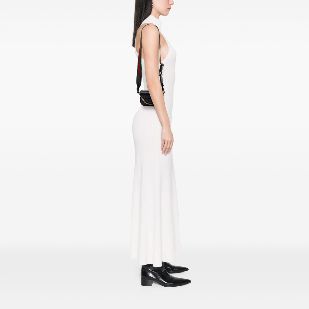 Gucci Mini Leather Horsebit 1955 Web Satchel - Image 13