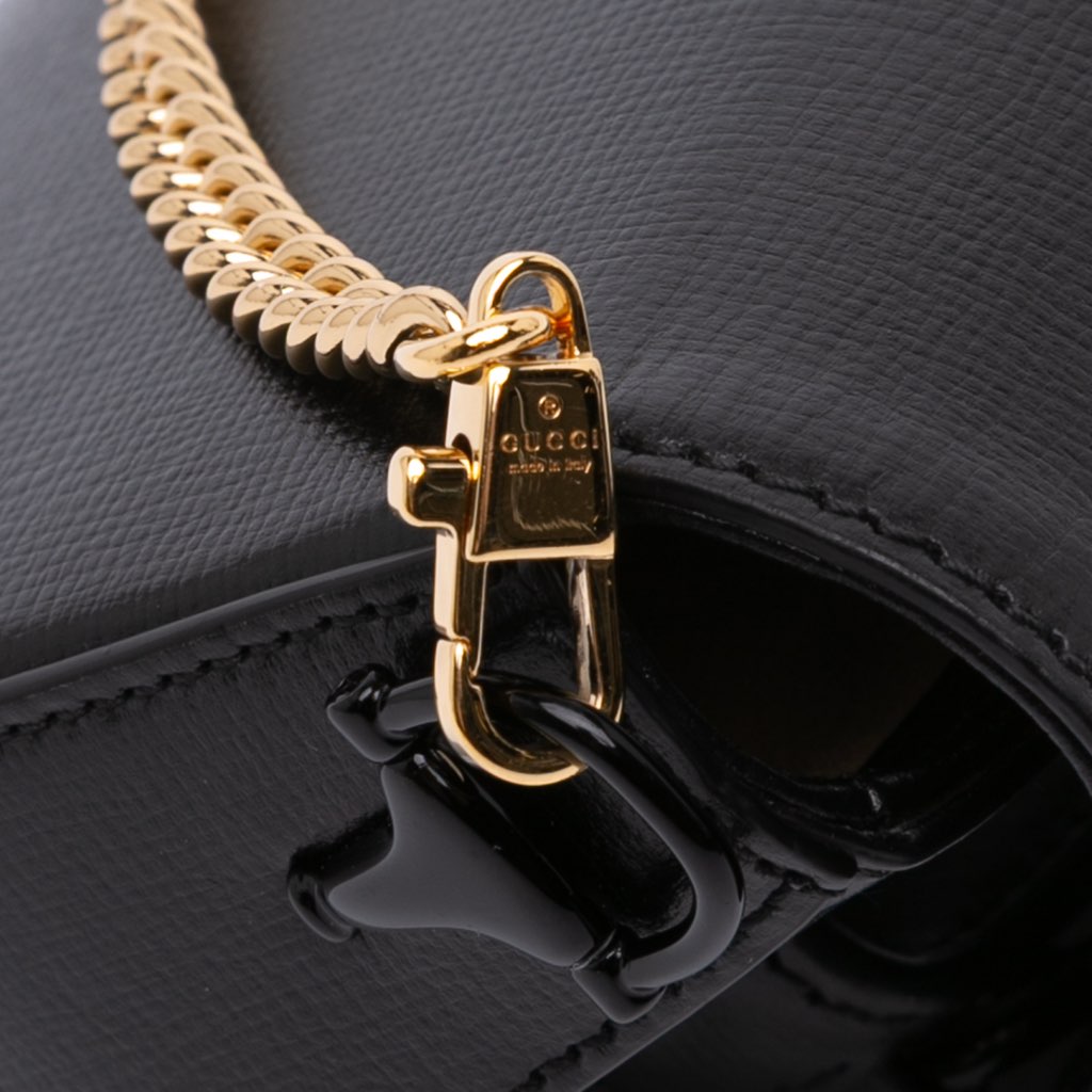 Gucci Mini Leather Horsebit 1955 Web Satchel - Image 12