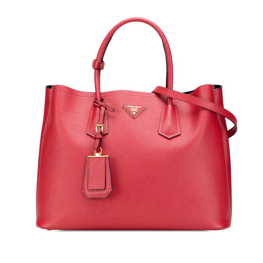 Prada Medium Saffiano Cuir Double Satchel