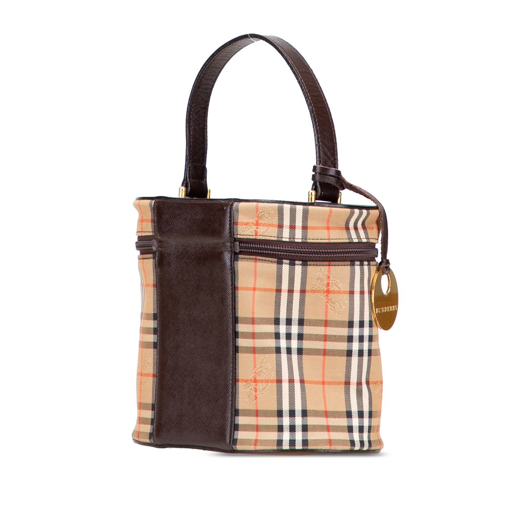 Burberry Haymarket Check Canvas Vanity Bag - 2