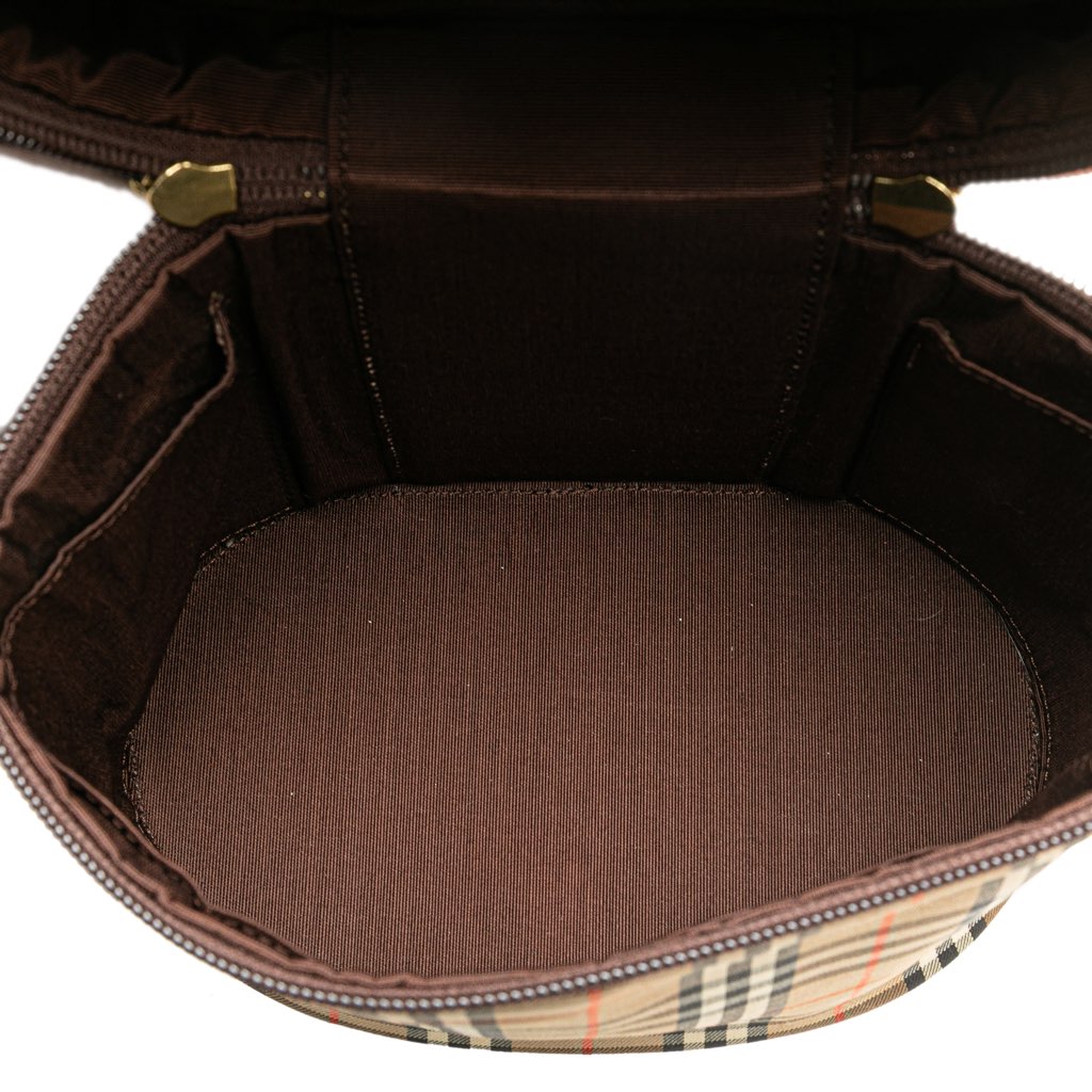 Burberry Haymarket Check Canvas Vanity Bag - 4