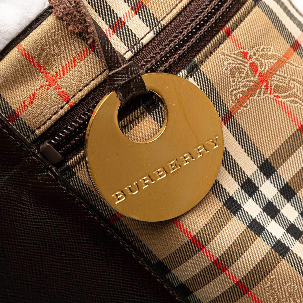 Burberry Haymarket Check Canvas Vanity Bag - 5