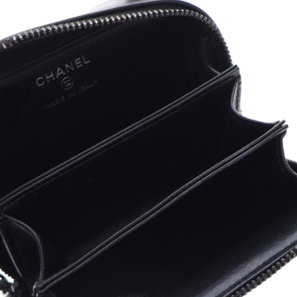 Chanel Lambskin Satin Strass Studded Clutch with Chain - 4