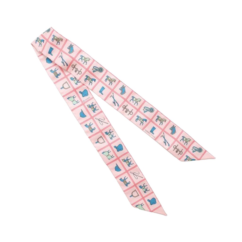 Hermès Couvertures et Tenues de Jour Silk Twilly Scarf - Back view