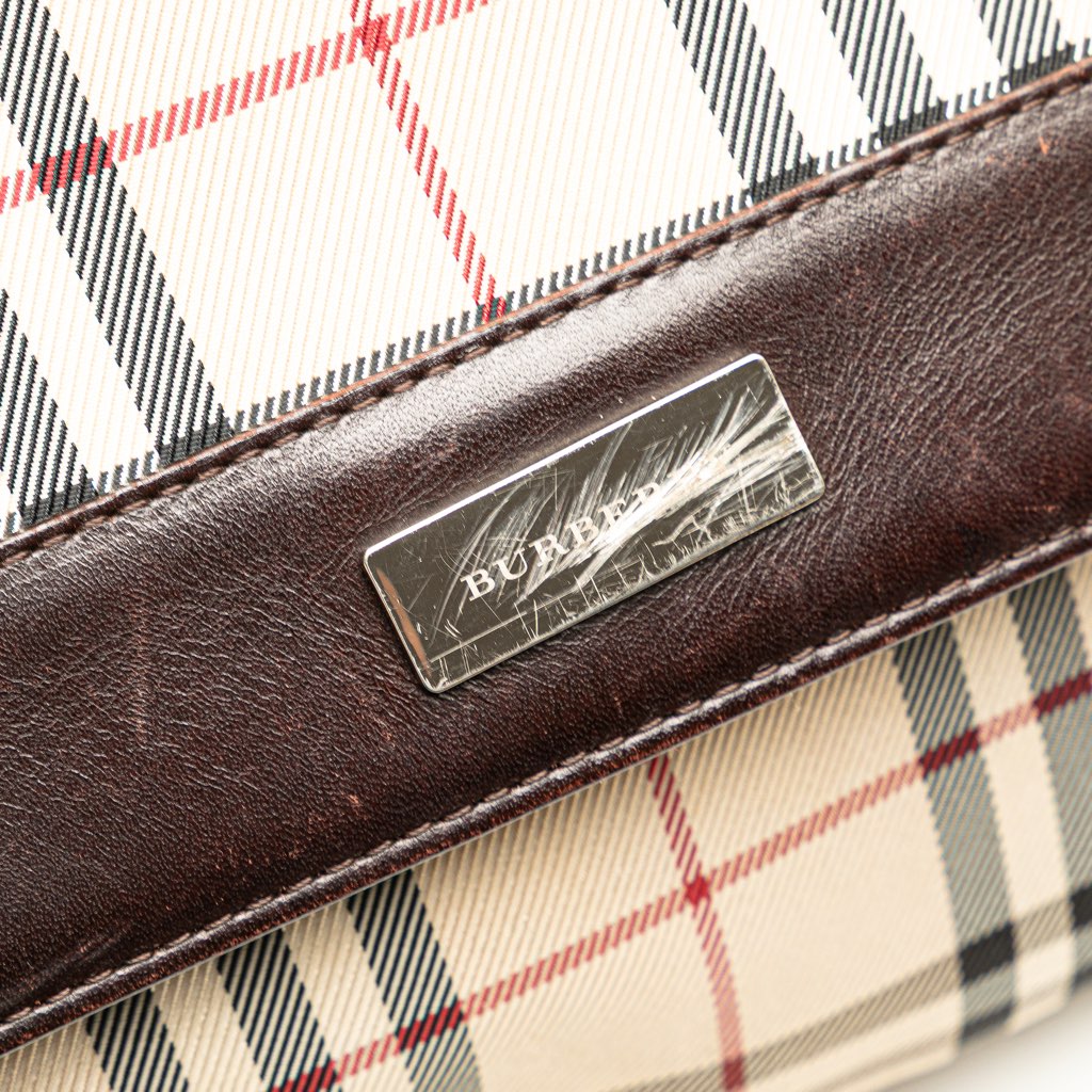 Burberry House Check Canvas Flap Crossbody - 5