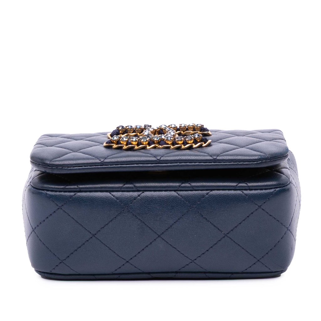 Chanel Mini Lambskin CC Crystal Full flap - Image 6