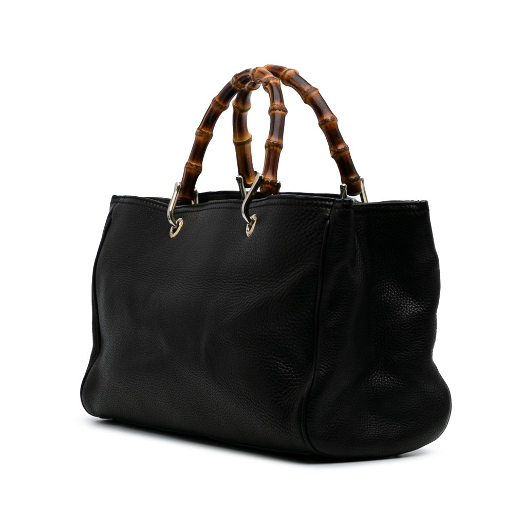 Gucci Medium Calfskin Bamboo Shopper Satchel - 2