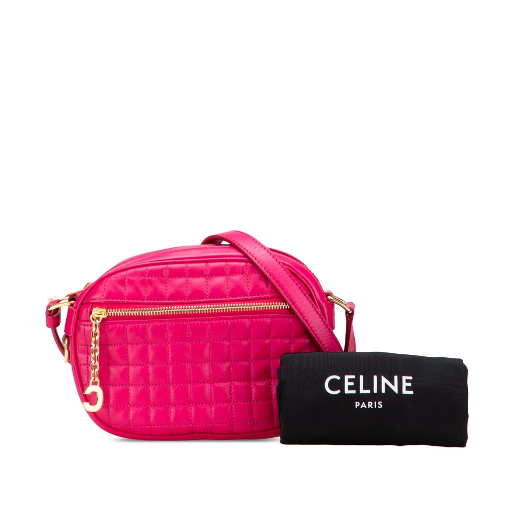 Celine Quilted Calfskin C Charm Crossbody - Image 13