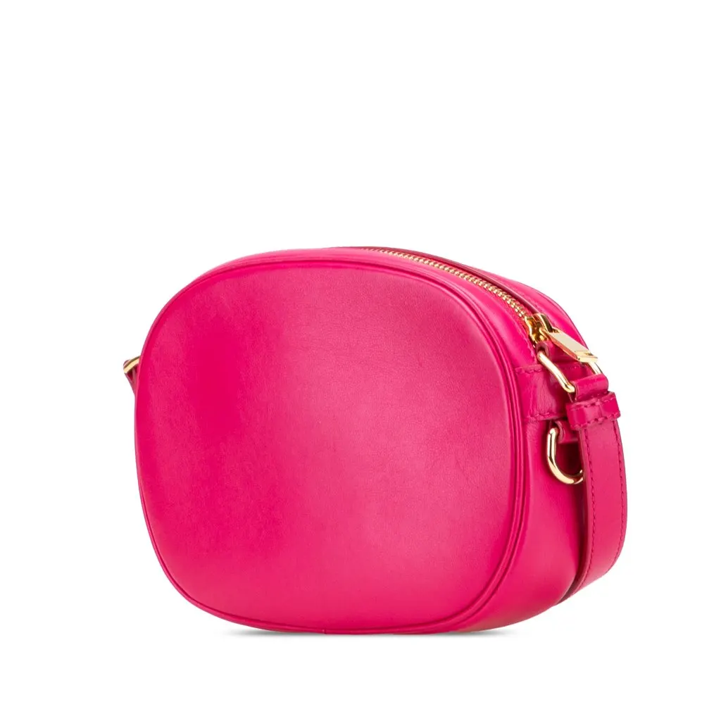 Celine Quilted Calfskin C Charm Crossbody Pink Leather Very good - Back View