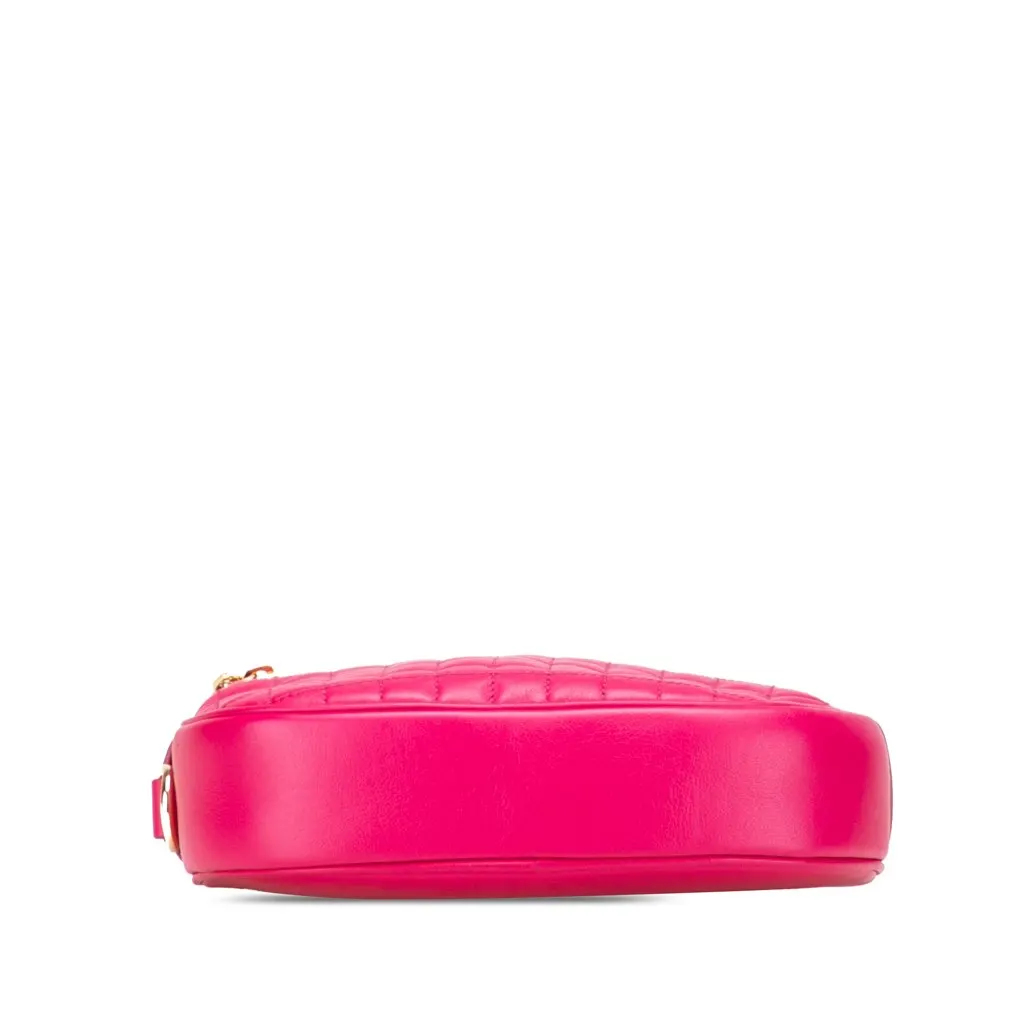 Celine Quilted Calfskin C Charm Crossbody Pink Leather Very good - Inside View