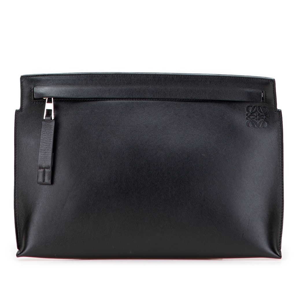 Loewe Leather Anagram T Clutch
