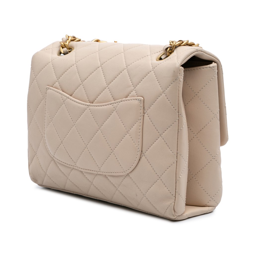 Chanel Quilted Lambskin Chaine Lettre Square Flap - 2