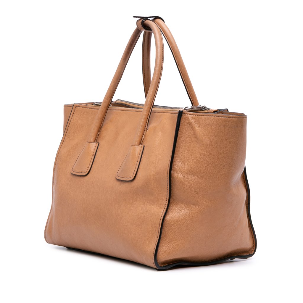 Prada Glace Calf Twin Pocket Satchel - 2