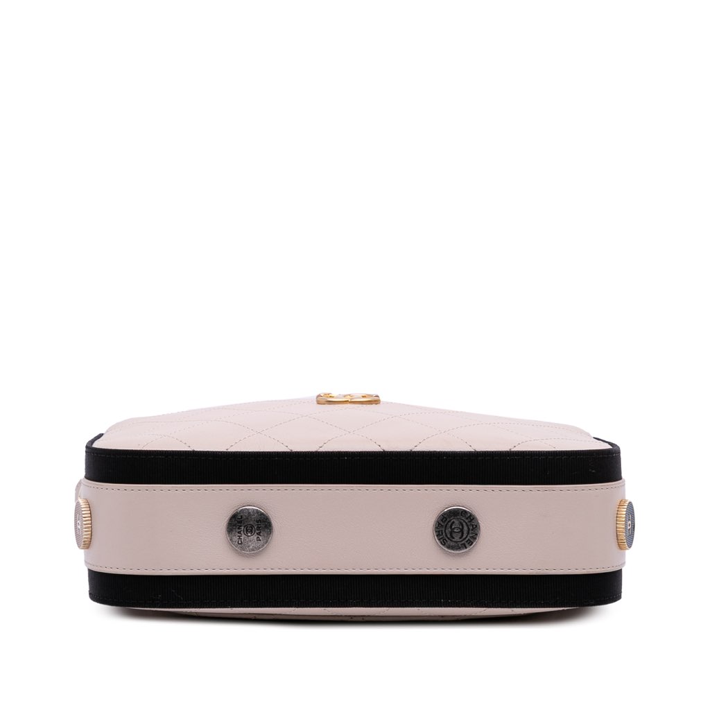 Chanel Calfskin Grosgrain Stitched Button Up Camera Case - Image 6